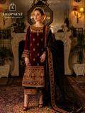 Royal Maroon Velvet Suit
